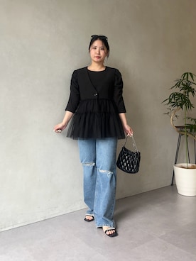 「prose verse（プロズヴェール）のアイテム」を使った、みーやんさん（レディース・155cm）の春コーディネート