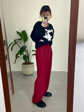 「Coming soon…」｜「アイテム（スウェット）」を使った、みーやんさん（レディース・155cm）の冬コーディネート