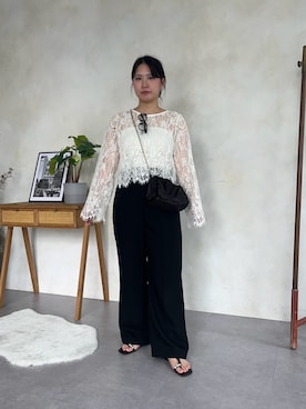 「prose verse（プロズヴェール）のアイテム」を使った、みーやんさん（レディース・155cm）の春コーディネート