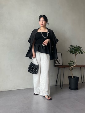 「prose verse（プロズヴェール）のアイテム」を使った、みーやんさん（レディース・155cm）の夏コーディネート