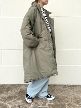 「prose verse（プロズヴェール）のアイテム（ダウンジャケット/コート）」を使った、みーやんさん（レディース・155cm）の秋コーディネート