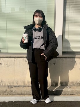 「マイベストコーデ2022」｜「アイテム（スラックス）」を使った、みーやんさん（レディース・155cm）の冬コーディネート