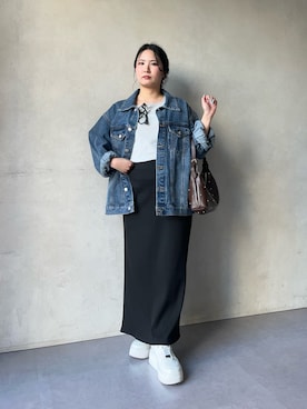 「prose verse（プロズヴェール）の【ブルーライト/UVカット】カラーが変わる調光レンズ メガネサングラス（サングラス、ブラック系）」を使った、みーやんさん（レディース・155cm）の春コーディネート