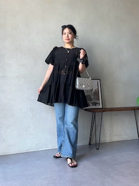 「prose verse（プロズヴェール）のアイテム」を使った、みーやんさん（レディース・155cm）の夏コーディネート