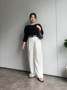 「prose verse（プロズヴェール）のアイテム」を使った、みーやんさん（レディース・155cm）の春コーディネート