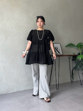 「prose verse（プロズヴェール）のアイテム」を使った、みーやんさん（レディース・155cm）の夏コーディネート