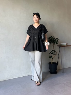 「prose verse（プロズヴェール）のアイテム」を使った、みーやんさん（レディース・155cm）の夏コーディネート