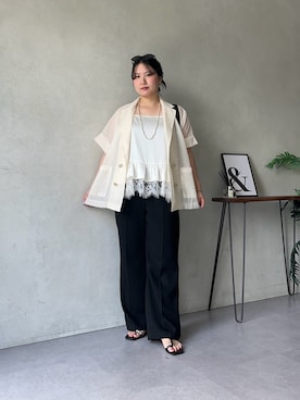 「prose verse（プロズヴェール）のアイテム」を使った、みーやんさん（レディース・155cm）の夏コーディネート