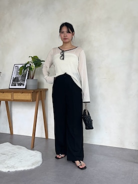 「prose verse（プロズヴェール）のアイテム」を使った、みーやんさん（レディース・155cm）の春コーディネート