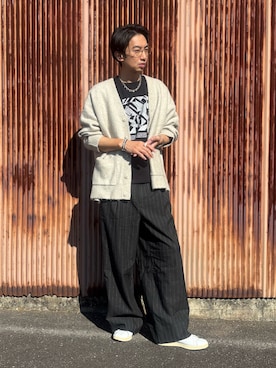 「アイテム（Tシャツ/カットソー、その他）」を使った、S.さん（メンズ・178cm）の秋コーディネート