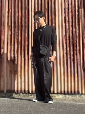 「アイテム（スラックス）」を使った、S.さん（メンズ・178cm・40代）の秋コーディネート