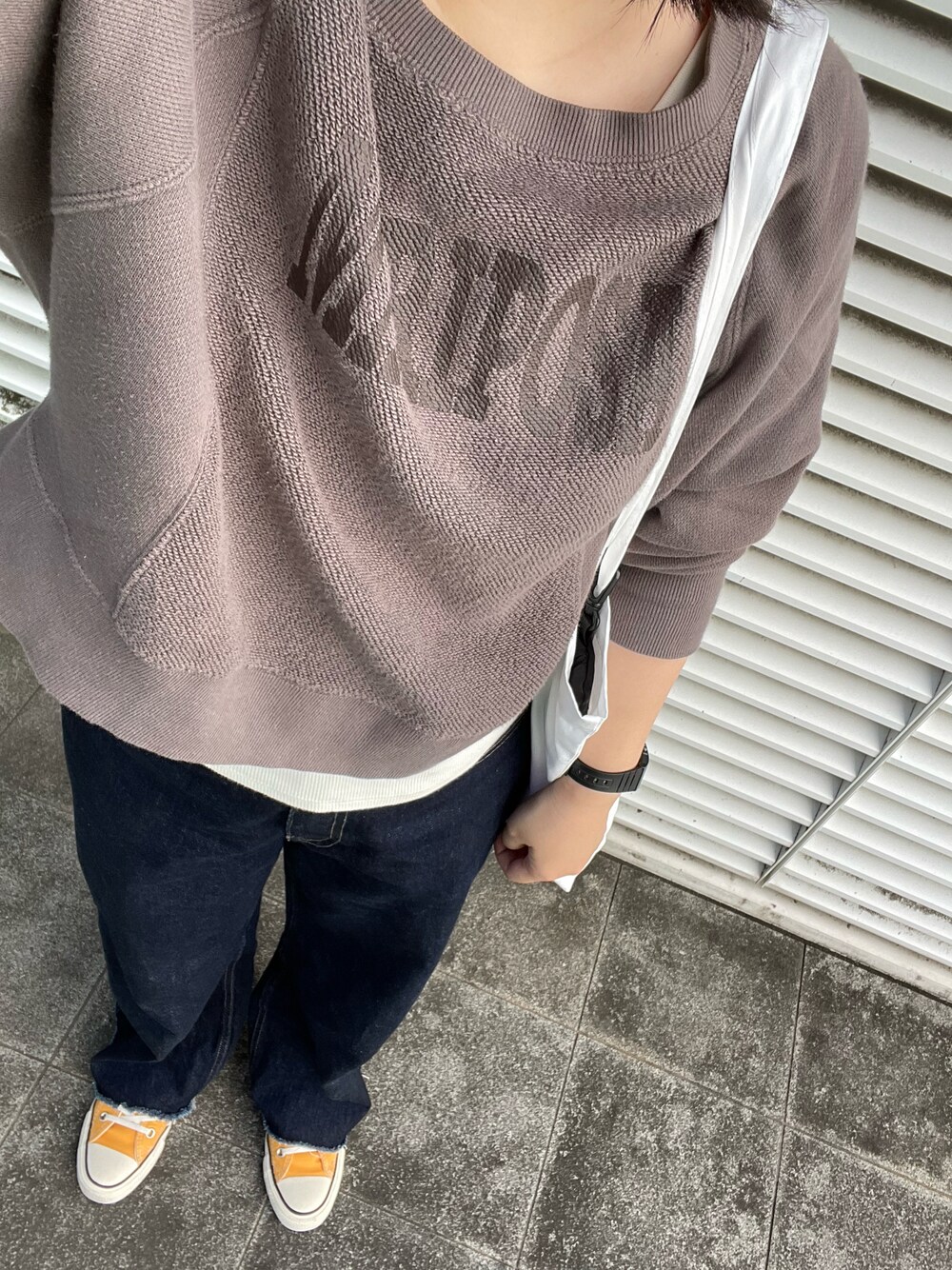 「UNIQLOのアイテム（デニムパンツ、ブルー系）」を使った、___chairoさん（レディース・155cm）の秋コーディネートの1枚目の写真