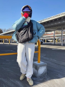 「Clarks（クラークス）のアイテム」を使った、minami さん（レディース・158cm）の冬コーディネート