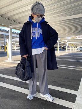「LAKOLE（ラコレ）のアイテム（その他アウター）」を使った、minami さん（レディース・158cm）の冬コーディネート
