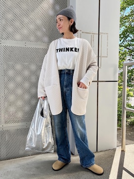 「Anss.me（アンスミー）のアイテム（ジャケット/アウター）」を使った、minami さん（レディース・158cm）の秋コーディネート