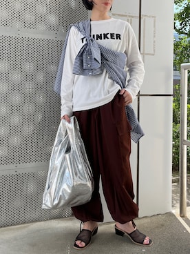 「Anss.me（アンスミー）のアイテム」を使った、minami さん（レディース・158cm）の夏コーディネート