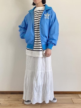 「Simplicite（サンプリシテ）のアイテム（スカート）」を使った、minami さん（レディース・158cm）の春コーディネート