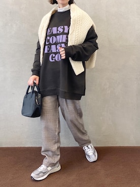 スウェットを使った「ニューバランス992」の人気ファッション