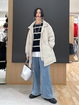 「GLOBAL WORK（グローバルワーク）のアイテム（ネックレス）」を使った、るんるんさん（レディース・168cm）の冬コーディネート