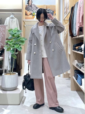 「アイテム（ジャケット/アウター）」を使った、るんるんさん（レディース・168cm・30代）の秋コーディネート