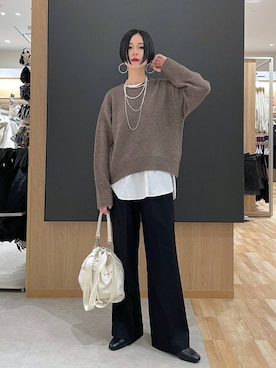 「シンプルコーデ」｜るんるんさん（レディース・168cm・30代）の冬コーディネート