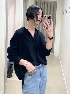 「アイテム（カーディガン/ボレロ）」を使った、るんるんさん（レディース・168cm・30代）の秋コーディネート