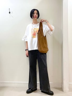 「アイテム（ブレスレット）」を使った、るんるんさん（レディース・168cm・30代）の秋コーディネート