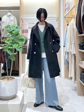 「アイテム（ネックレス）」を使った、るんるんさん（レディース・168cm・30代）の秋コーディネート