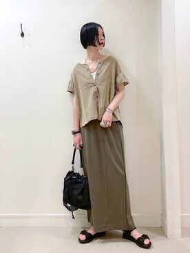 「若見え」｜「アイテム（アクセサリー）」を使った、るんるんさん（レディース・168cm）の夏コーディネート
