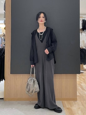 「アイテム（ローファー）」を使った、るんるんさん（レディース・168cm）の夏コーディネート