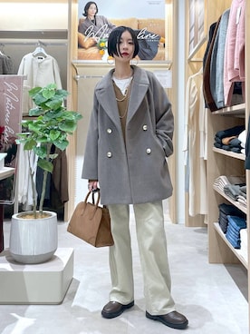 「アイテム（ジャケット/アウター）」を使った、るんるんさん（レディース・168cm・30代）の秋コーディネート