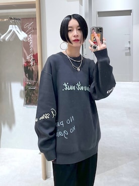 「アイテム（ネックレス）」を使った、るんるんさん（レディース・168cm・30代）の秋コーディネート