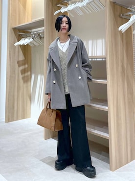 「アイテム（ネックレス）」を使った、るんるんさん（レディース・168cm・30代）の秋コーディネート