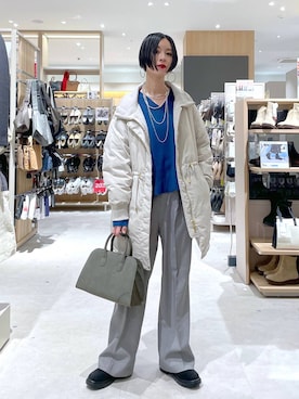 「アイテム（ダウンジャケット/コート）」を使った、るんるんさん（レディース・168cm・30代）の秋コーディネート