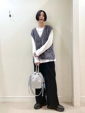 「アイテム（ベスト）」を使った、るんるんさん（レディース・168cm・30代）の秋コーディネート