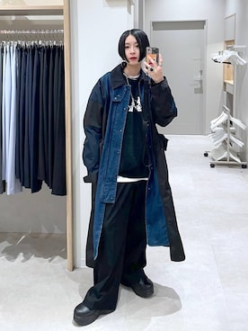 「GLOBAL WORK（グローバルワーク）のアイテム（ネックレス）」を使った、るんるんさん（レディース・168cm）の冬コーディネート