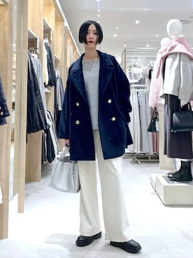 「GLOBAL WORK（グローバルワーク）のふわふわHugmeドルマンプルオーバー/595406（ニット/セーター）」を使った、るんるんさん（レディース・168cm）の秋コーディネート