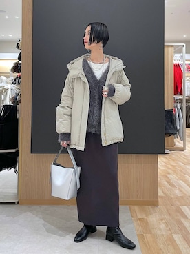 「アイテム（ワンピース/ドレス）」を使った、るんるんさん（レディース・168cm・30代）の冬コーディネート