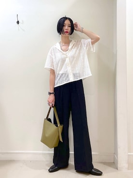 「アイテム（その他シューズ）」を使った、るんるんさん（レディース・168cm）の夏コーディネート