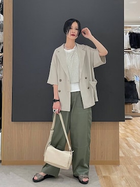 「GLOBAL WORK（グローバルワーク）のアイテム（パンツ）」を使った、るんるんさん（レディース・168cm）の夏コーディネート