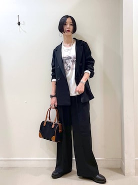 「アイテム（テーラードジャケット）」を使った、るんるんさん（レディース・168cm・30代）の秋コーディネート
