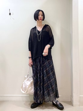 「アイテム（キャミソール）」を使った、るんるんさん（レディース・168cm）の秋コーディネート