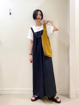 「アイテム（トートバッグ）」を使った、るんるんさん（レディース・168cm・30代）の夏コーディネート