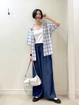「若見え」｜るんるんさん（レディース・168cm）の夏コーディネート