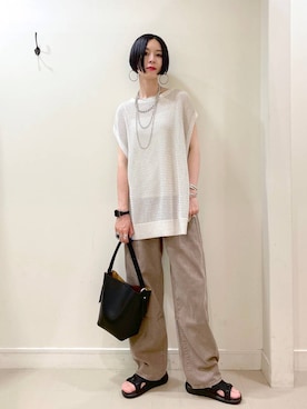 「アイテム（腕時計）」を使った、るんるんさん（レディース・168cm）の夏コーディネート