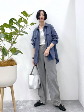 「アイテム（バングル/リストバンド）」を使った、るんるんさん（レディース・168cm・30代）の夏コーディネート