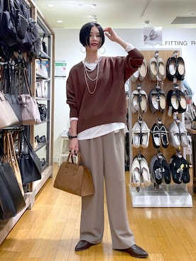 「アイテム（パンプス）」を使った、るんるんさん（レディース・168cm・30代）の秋コーディネート