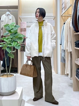 「GLOBAL WORK（グローバルワーク）のアイテム（ブルゾン）」を使った、るんるんさん（レディース・168cm）の秋コーディネート