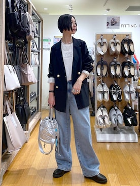 「アイテム（テーラードジャケット）」を使った、るんるんさん（レディース・168cm・30代）の秋コーディネート