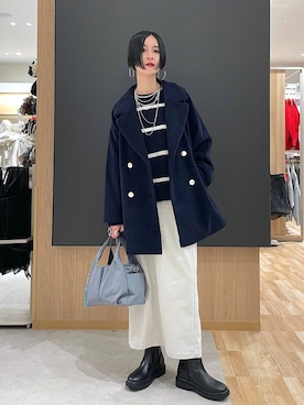 「アイテム（スカート）」を使った、るんるんさん（レディース・168cm・30代）の冬コーディネート